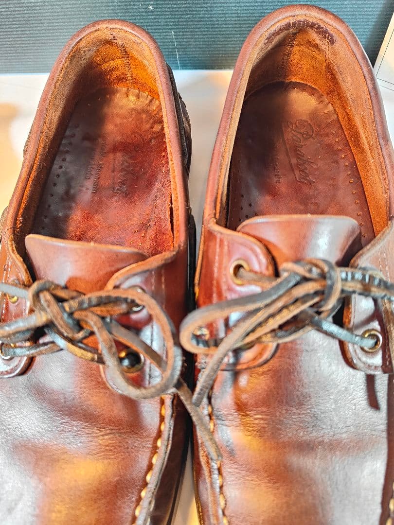 【Vintage】PARABOOT　正規品　高級革靴　本革デッキシューズ　バース