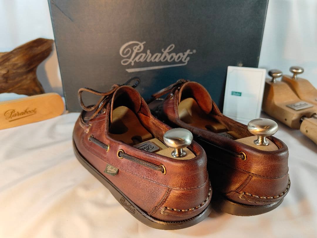 【Vintage】PARABOOT　正規品　高級革靴　本革デッキシューズ　バース