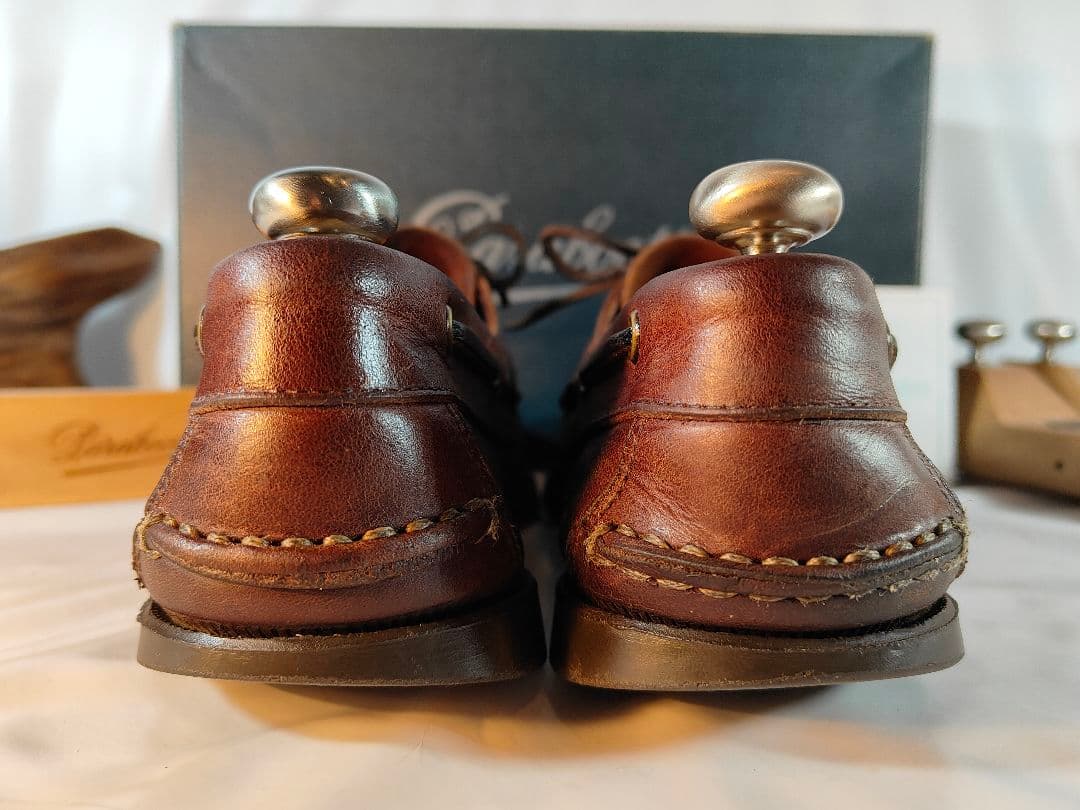 【Vintage】PARABOOT　正規品　高級革靴　本革デッキシューズ　バース