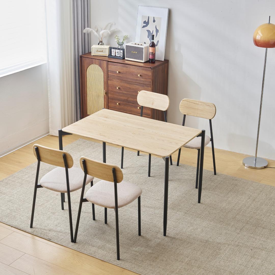 大人気！ダイニングテーブルセット4人用 5点セット　4人掛け　NATURAL