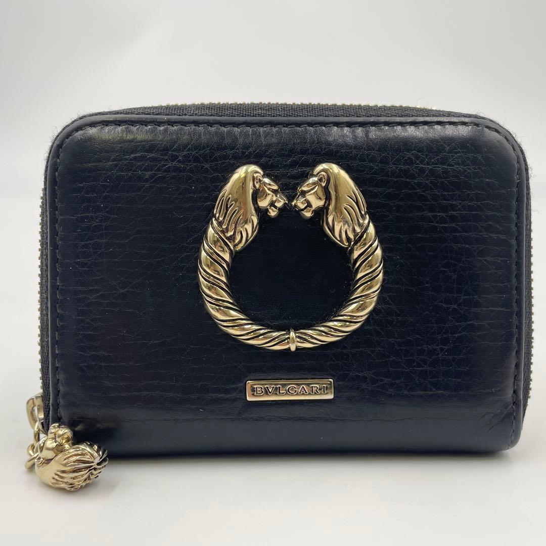 【極上•美品】ブルガリ レオーニ コンパクトウォレット ケース パスケース