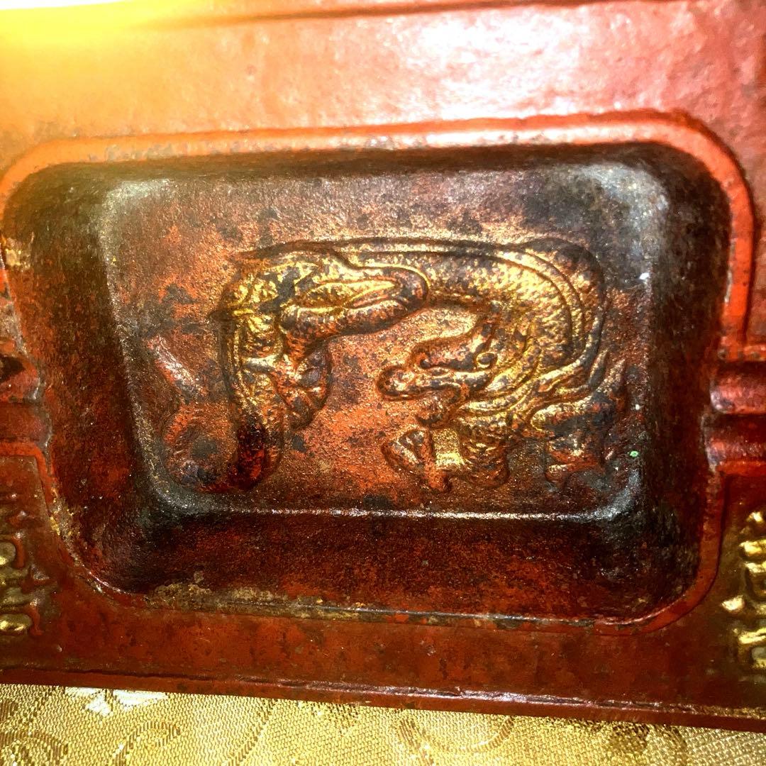 拝殿竣工記念の灰皿　縁起物　銅器 灰皿 方形 皿 筆洗 装飾品 工芸品 美術品