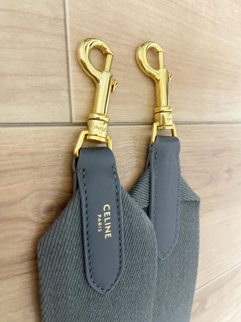 CELINEジャカード ロングストラップ/ウール