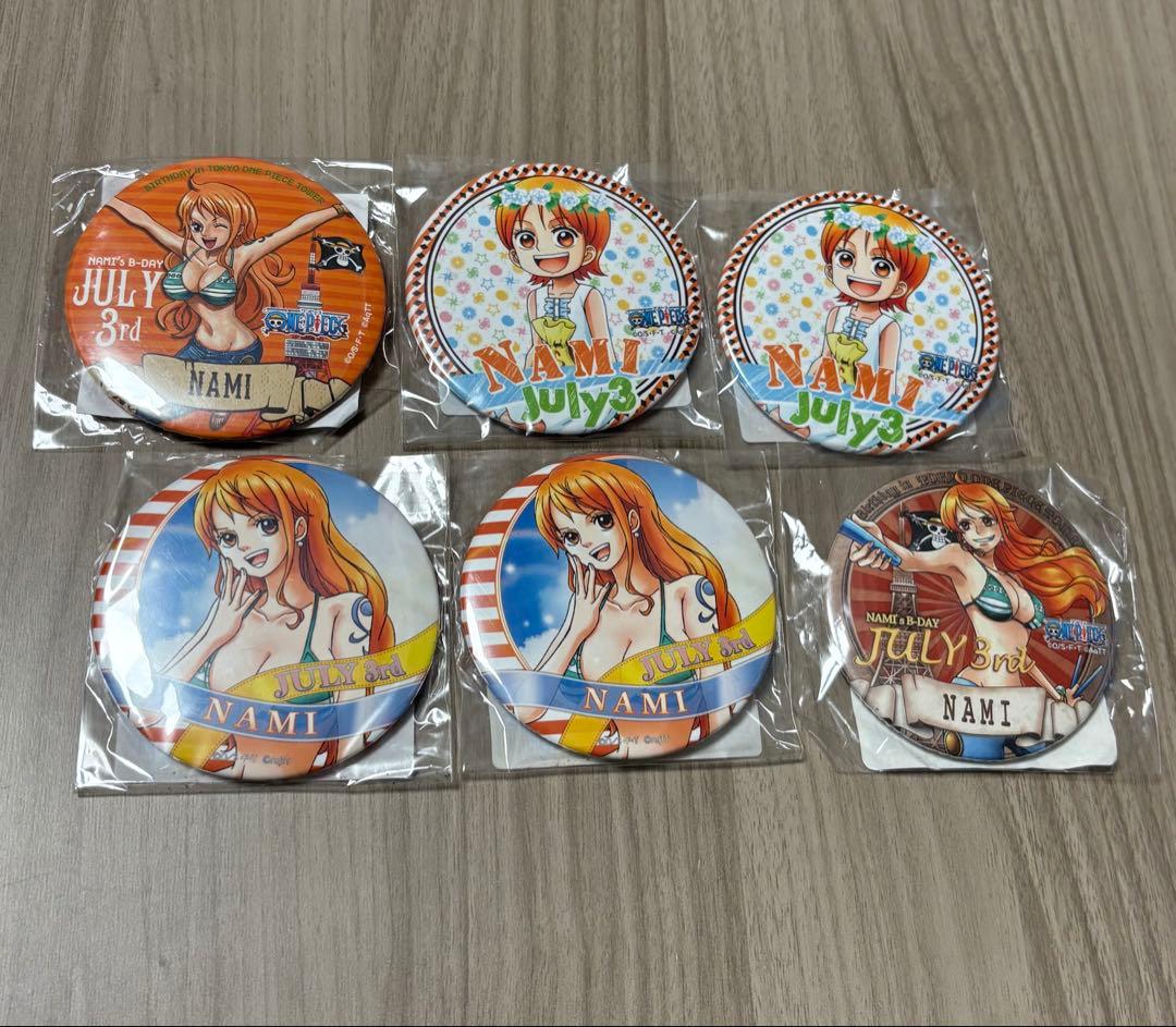 東京ワンピースタワー限定 バースデー缶バッジ ナミセット - メルカリ