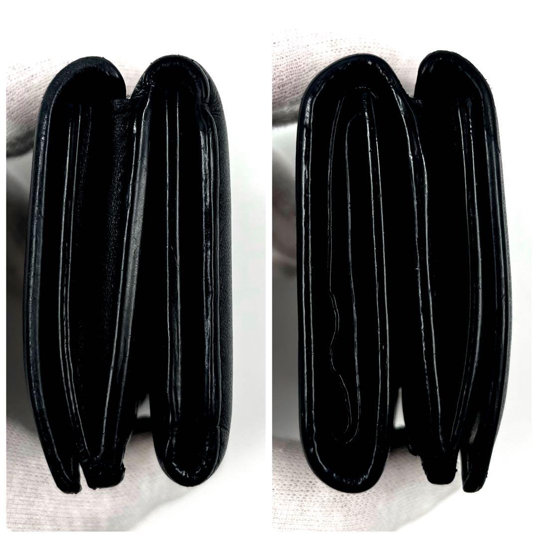 ✨極美品✨ BALENCIAGA エブリデイ 三つ折り財布 ロゴ ブラック 希少