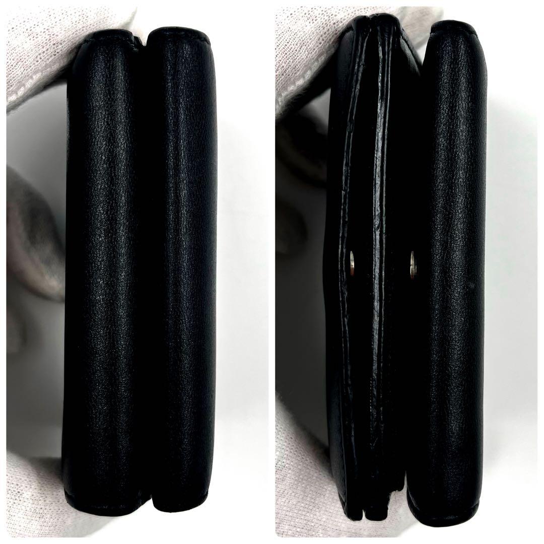 ✨極美品✨ BALENCIAGA エブリデイ 三つ折り財布 ロゴ ブラック 希少