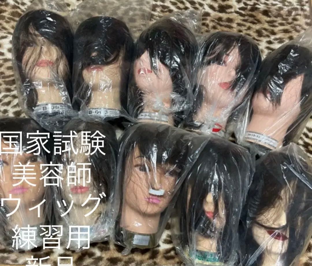 美容師国家試験 練習用カットウィッグ 4体セット Q11008 カット