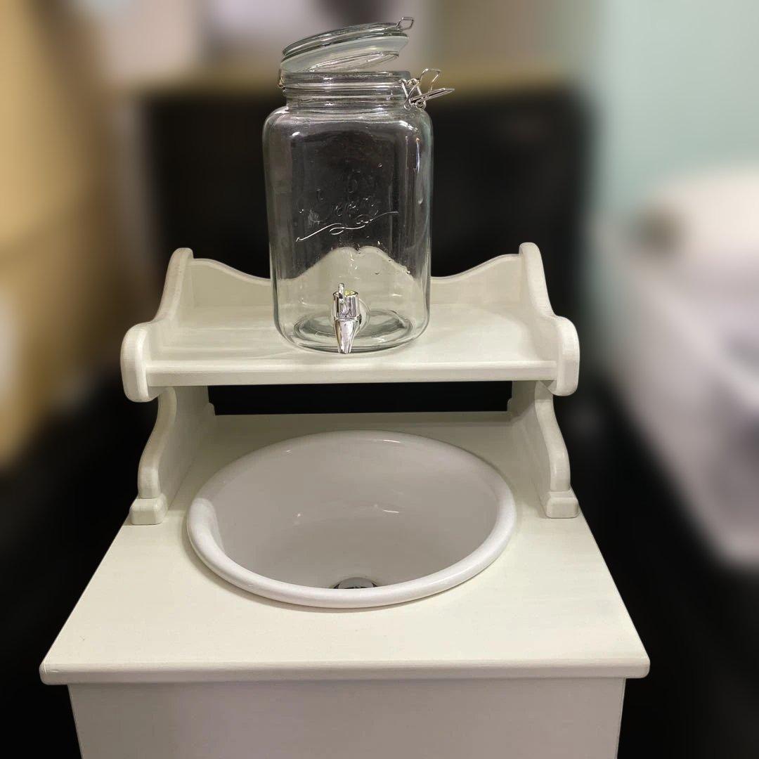 自宅サロン洗面台 簡易手洗い洗面台家具42cmx42cm イベント設置