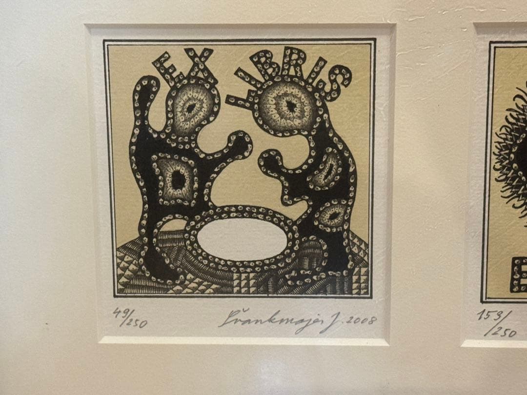 ヤンシュヴァンクマイエル 蔵書票 サイン入り ヤン・シュヴァンク