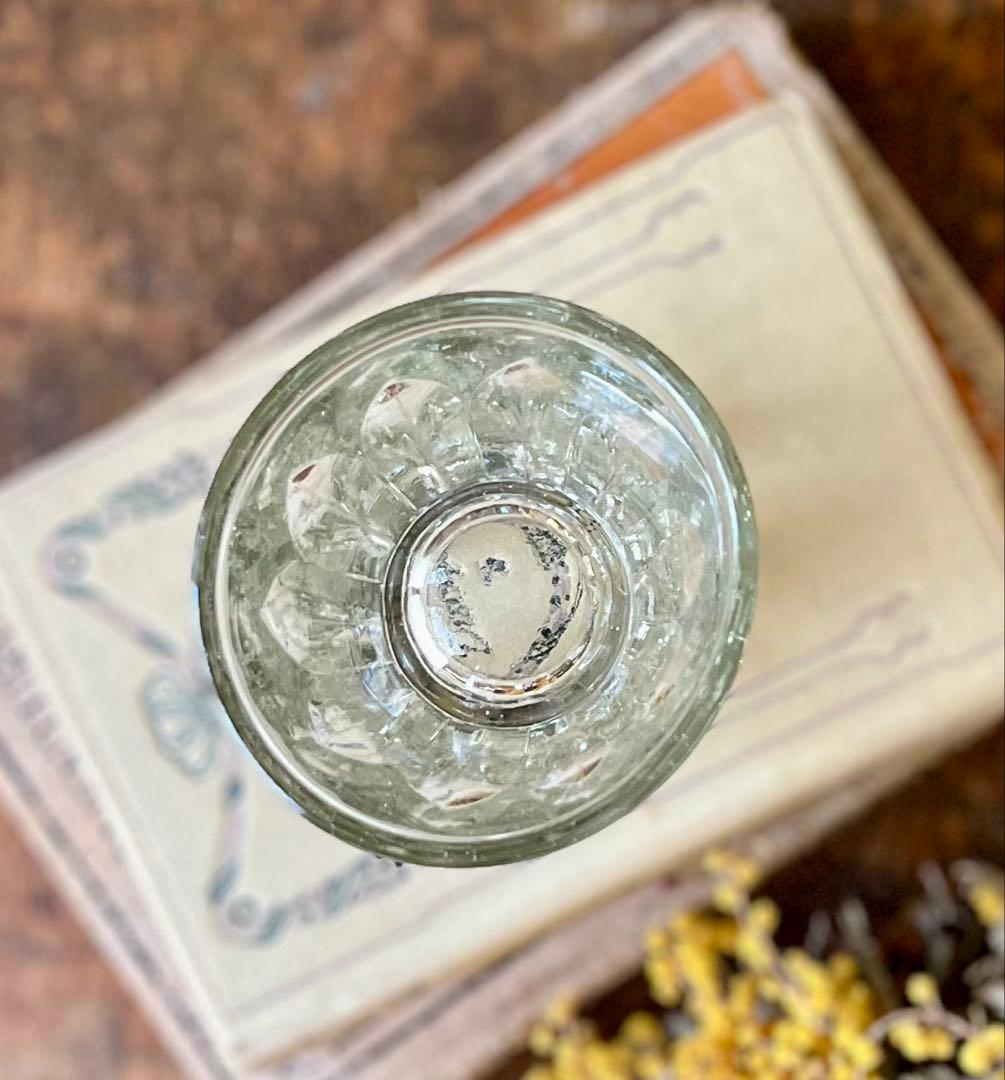 アンティーク 剣先コップ ウランガラス 和ガラス 古道具 大正ロマン