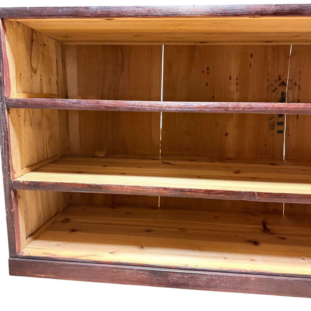 民芸 木彫 木製 3段チェスト タンス 無垢 レトロ 家具 ディスプレイ