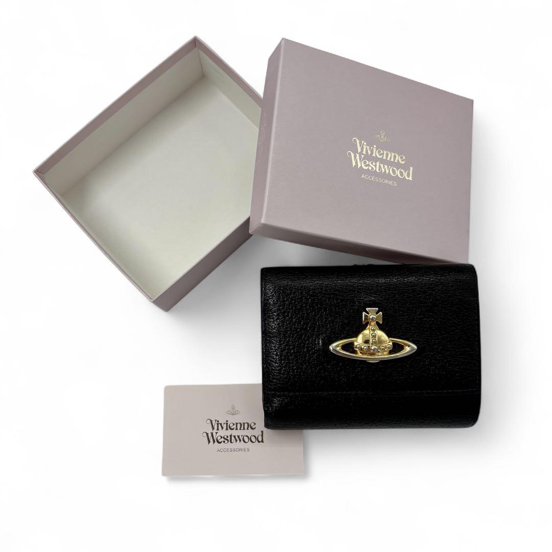 ヴィヴィアンウエストウッド 三つ折り財布 がま口 コンパクト