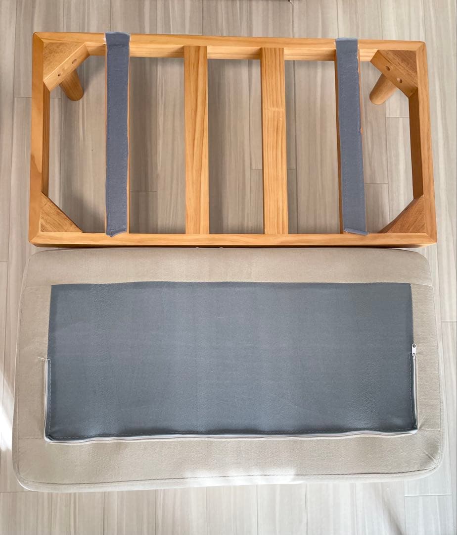 Soroi ベージュ オットマン スツール　幅86cm VENTOTA