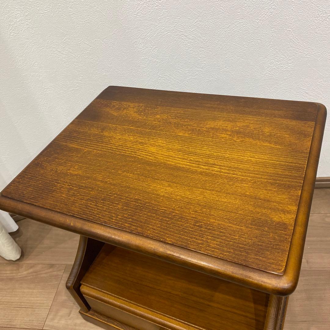 カリモク サイドテーブル ナイトテーブル 電話台 回転