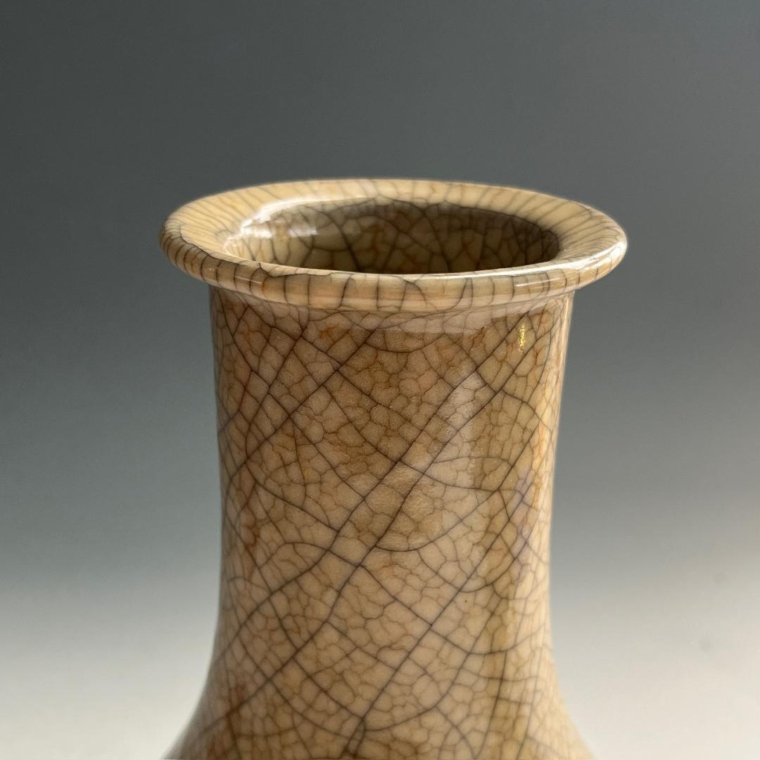 唐物 哥窯 瓶 明時代 中国美術 古玩 SN91