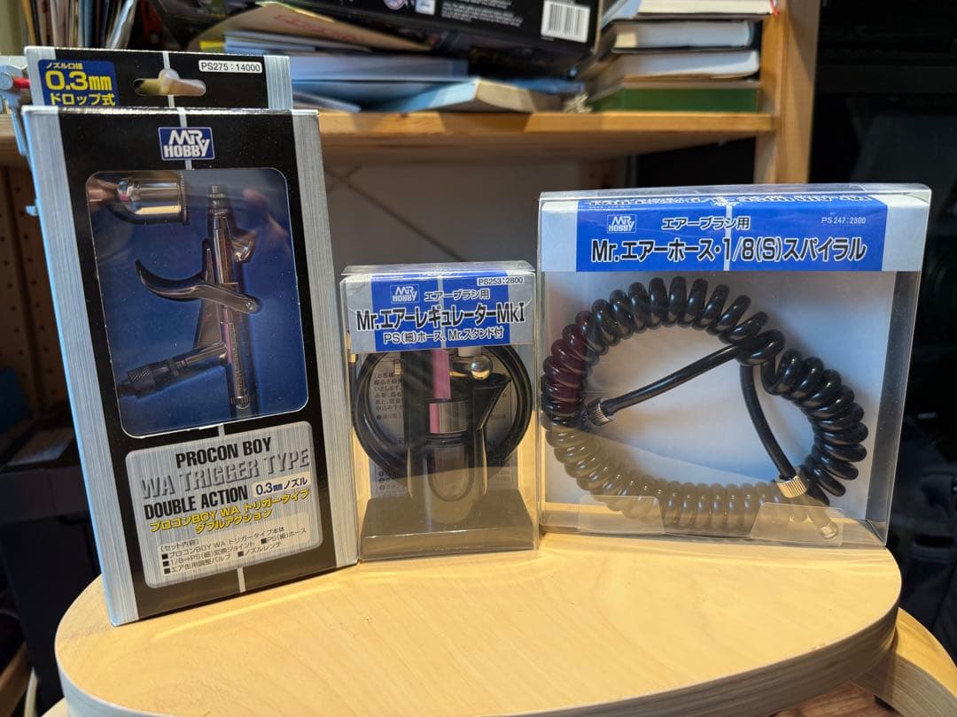 GSIクレオス】エアブラシセット ハンドピースとコンプレッサー他 GSI