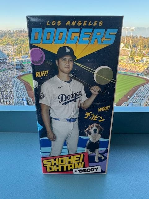 大谷翔平＆デコピン ボブルヘッド 2024年8月28日 ドジャー・スタジアム