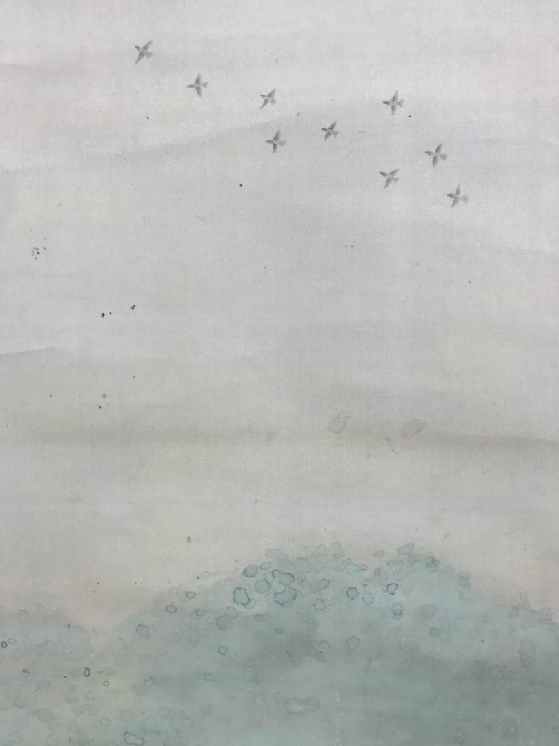 真作/舟山三朗/初夏図/秋田県出身/農作業図/人物図/名家伝来/AE-251