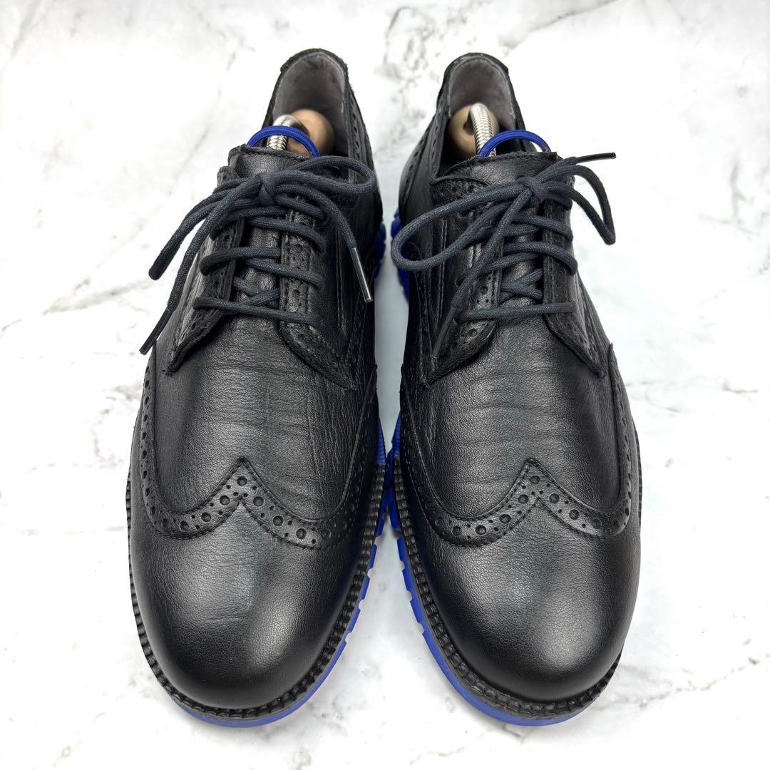【美品】COLE HAAN ゼログランド レザー ウイングチップ 27.5 黒