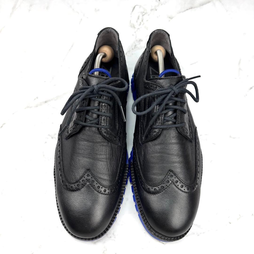 【美品】COLE HAAN ゼログランド レザー ウイングチップ 27.5 黒