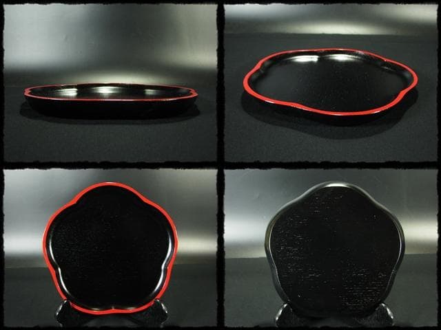 盆他５点 楽 桐四方盆 表正 ツボツボ丸盆 茶道具 f23