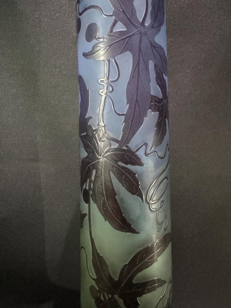 アンティーク】エミール・ガレ Émile Gallé『トケイソウ』花瓶
