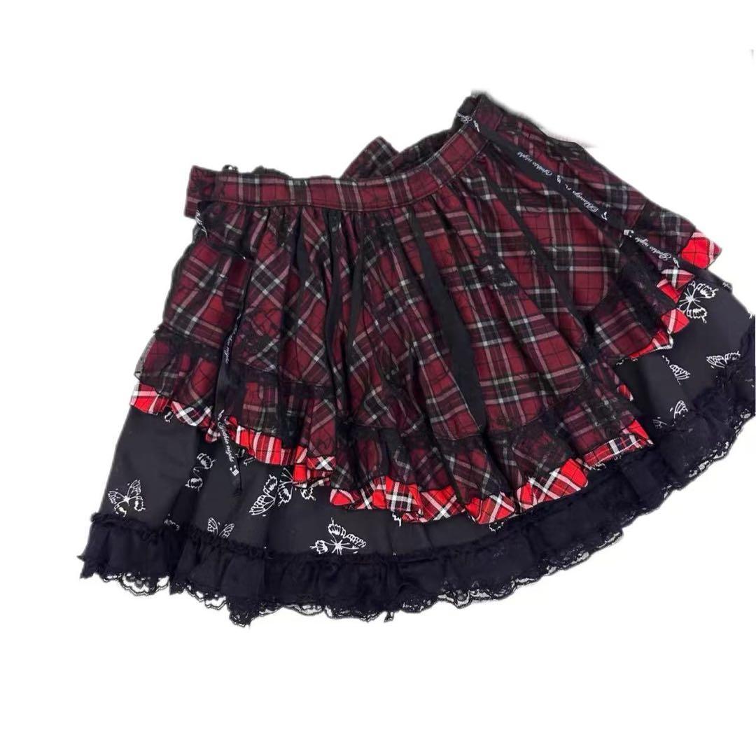 h.naoto H.jelly チェックスカート