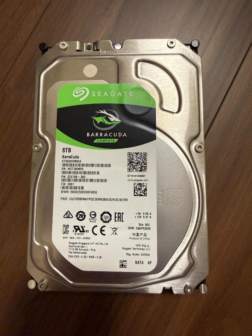HDD 8TB 内蔵型ハードディスクドライブST8000DM004 注1ジャンク