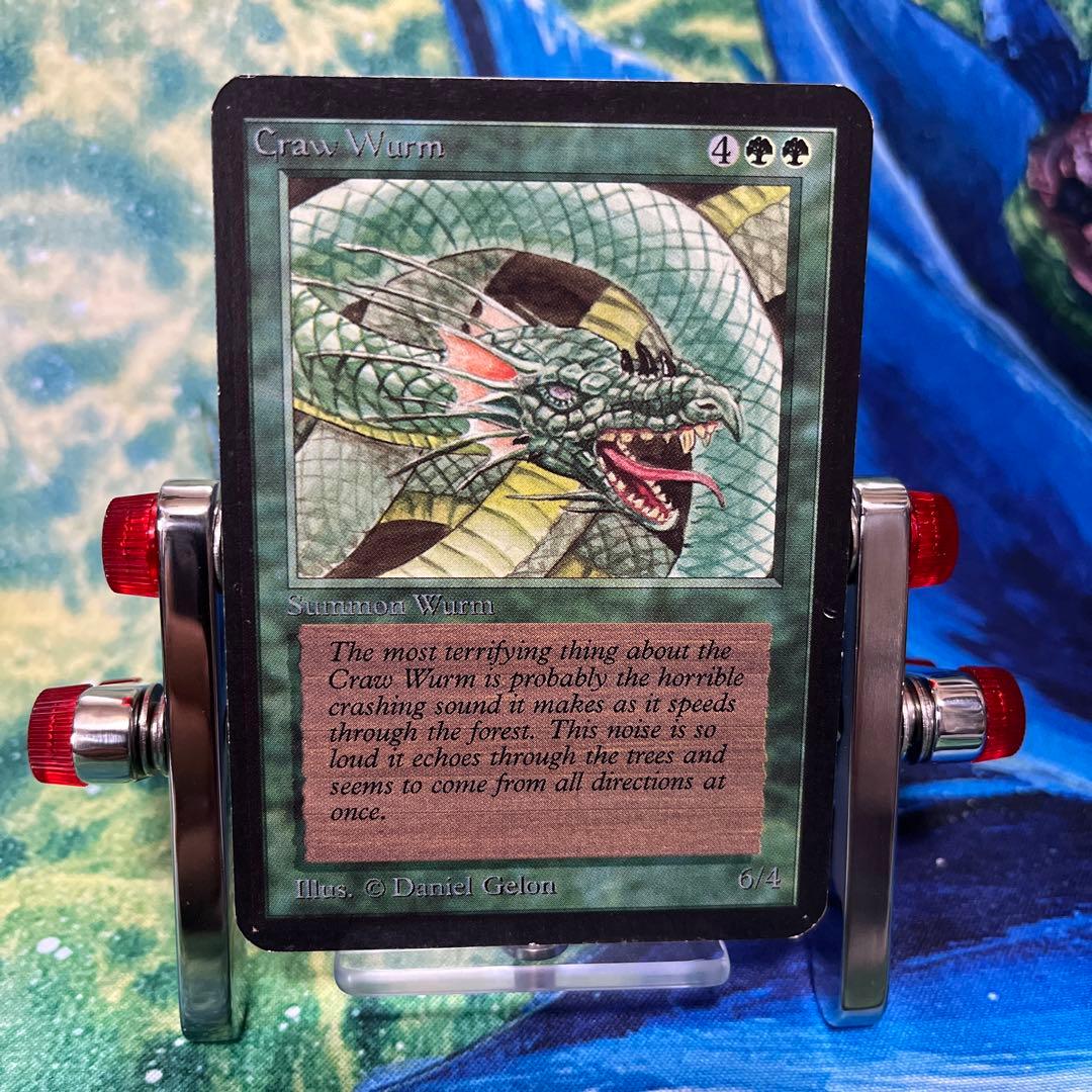 1208 《大喰らいのワーム/Craw 》[LEA] 緑C MTG アルファ　α