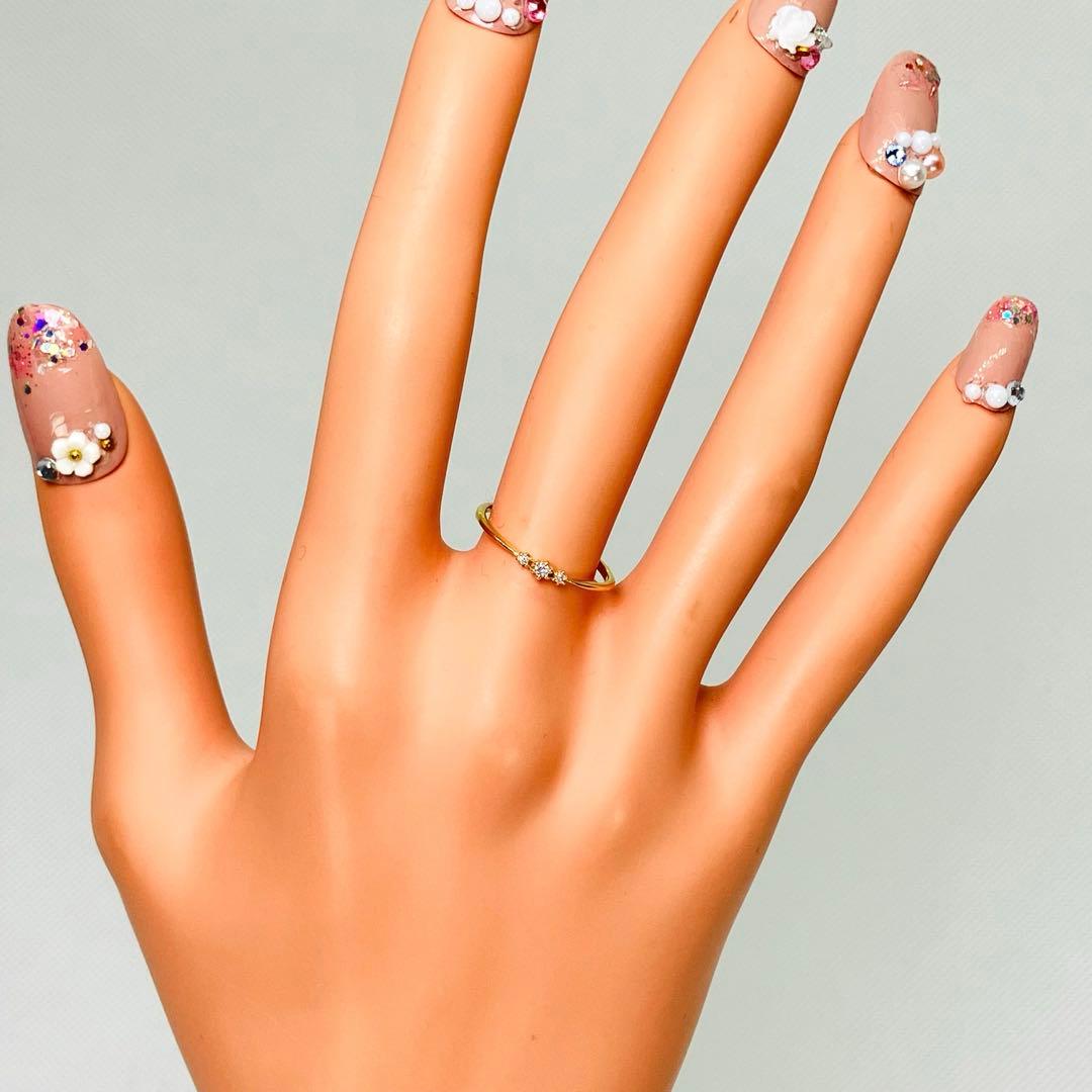 Vendome ヴァンドーム K10YG 天然ダイヤモンド リング