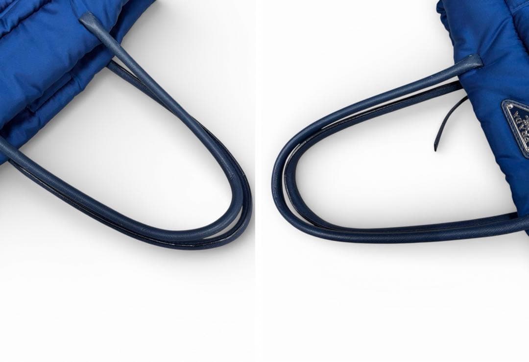 PRADA テスートボンバー　2WAY ハンドバッグ　ナイロン　ブルー　2WAY