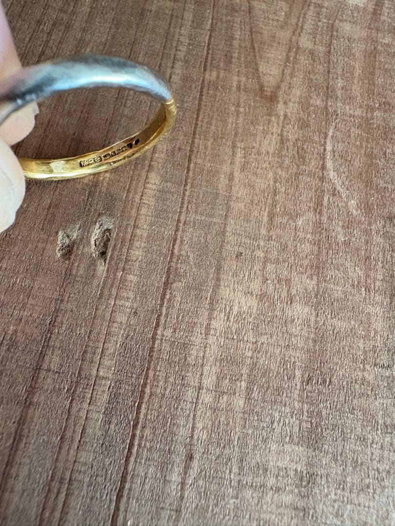 マルコムベッツ　プラチナ　22k ハーフ&ハーフ　リング　17号くらい