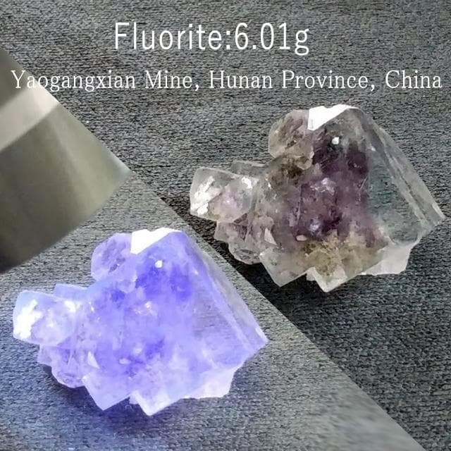 6.01g　ヤオガシャン鉱山　フローライト　鉱物標本