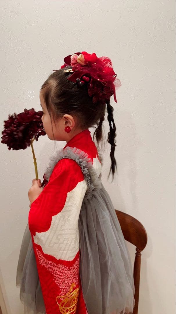 ふ*か様 七五三　七五三髪飾り　ヘッドドレス　着物髪飾り　リメイク髪飾り　051