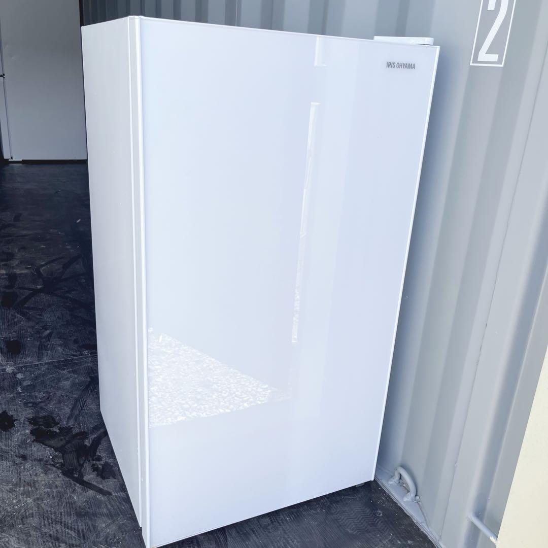 104取付無料！アイリスオーヤマ おしゃれホワイトインテリアワンドア冷蔵庫！