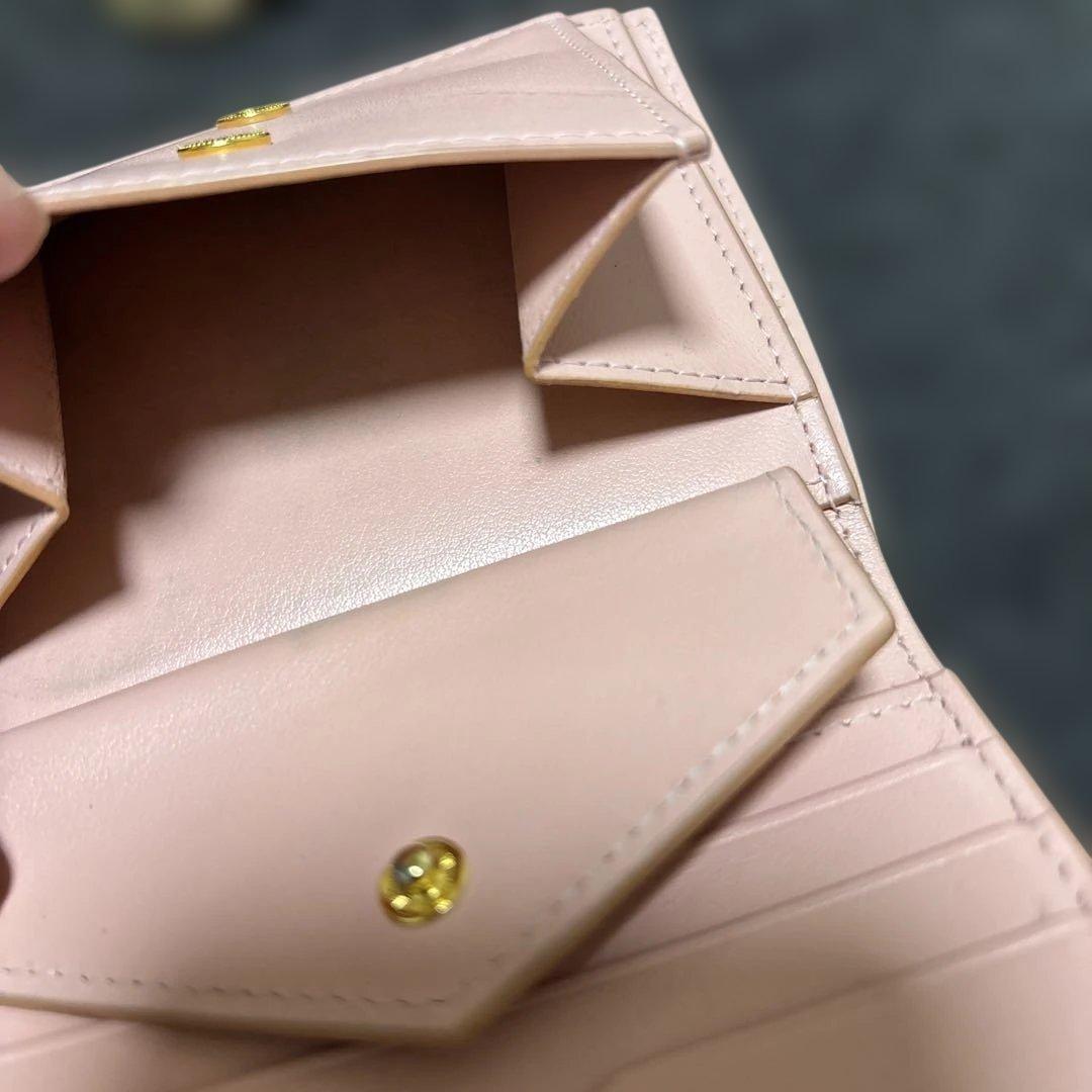 Bonaventura 二つ折り財布 ベージュ コーラル