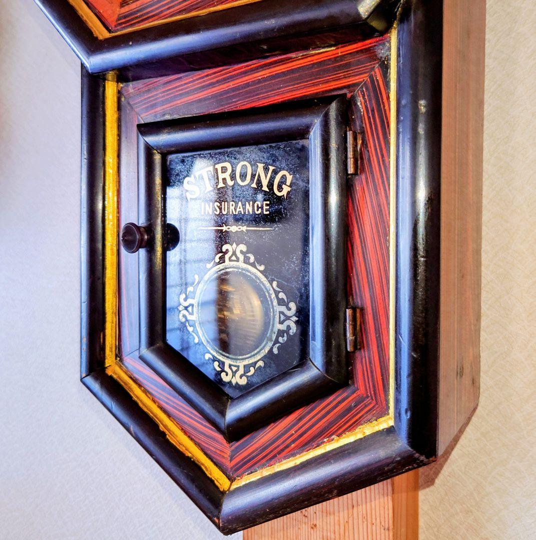 〈完動・美品〉名古屋時計製造　十寸金筋玉縁八角ゼンマイ振り子時計 古時計