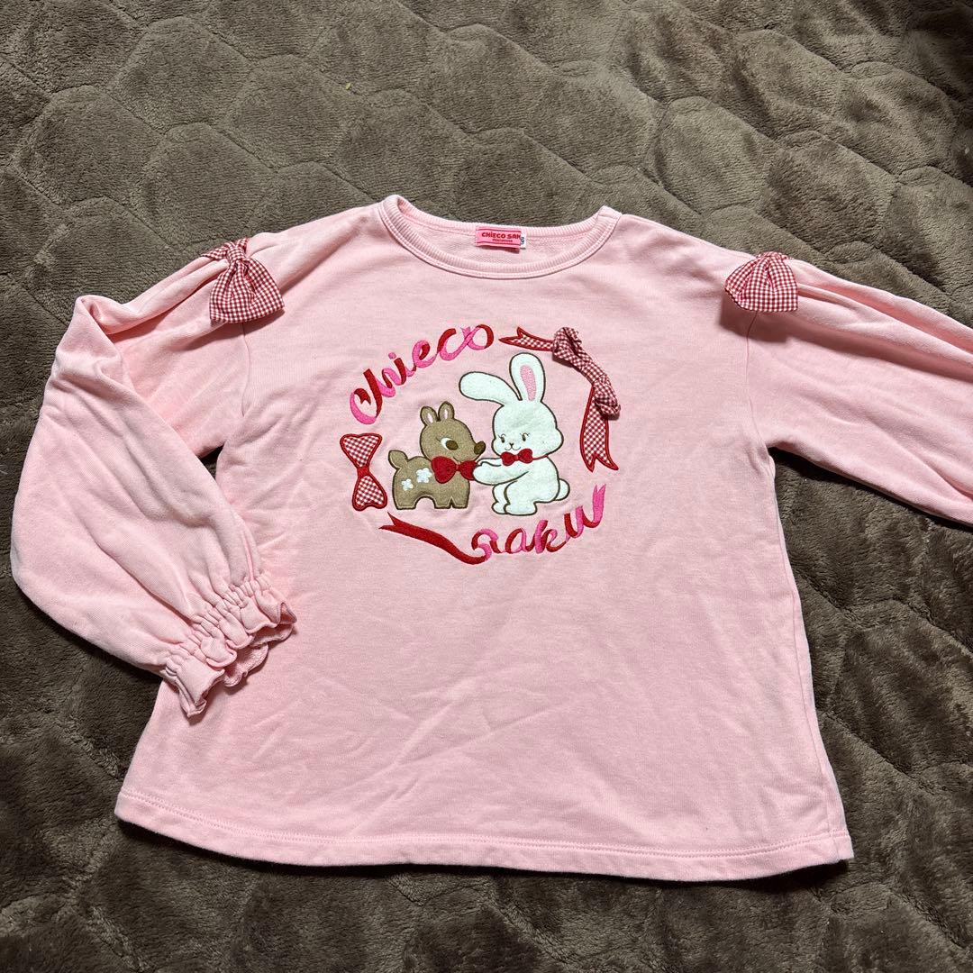 チエコサク　ミキハウス ピンク トレーナー 薄手