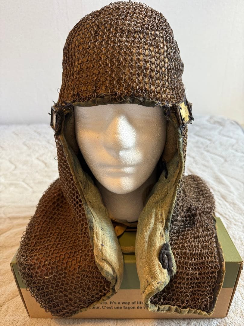 ⭕️ 江戸時代　鎖帷子　【鎖頭巾】　幕末　新撰組　忠臣蔵　❷