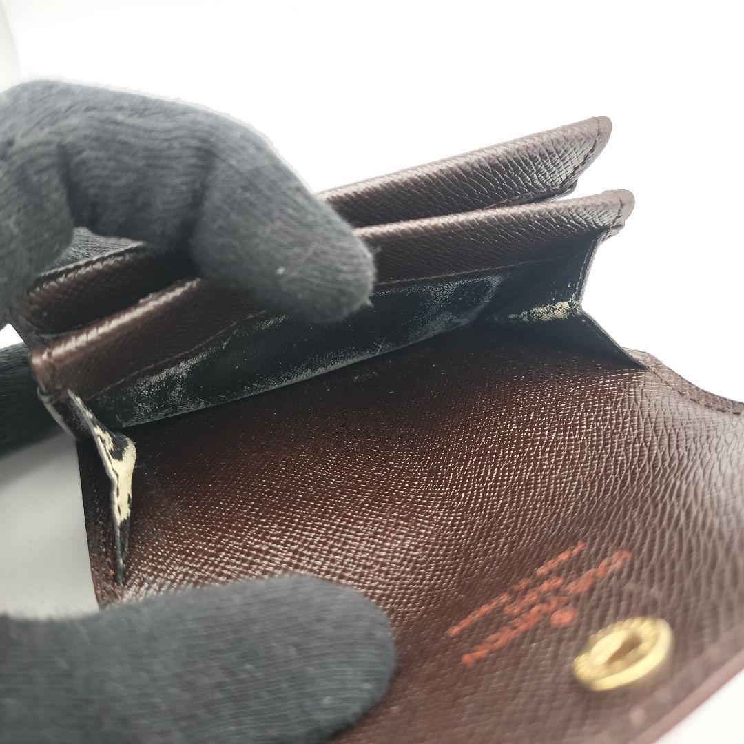 ルイヴィトン　ケース　財布　ポルトモネプラ　ブラウン