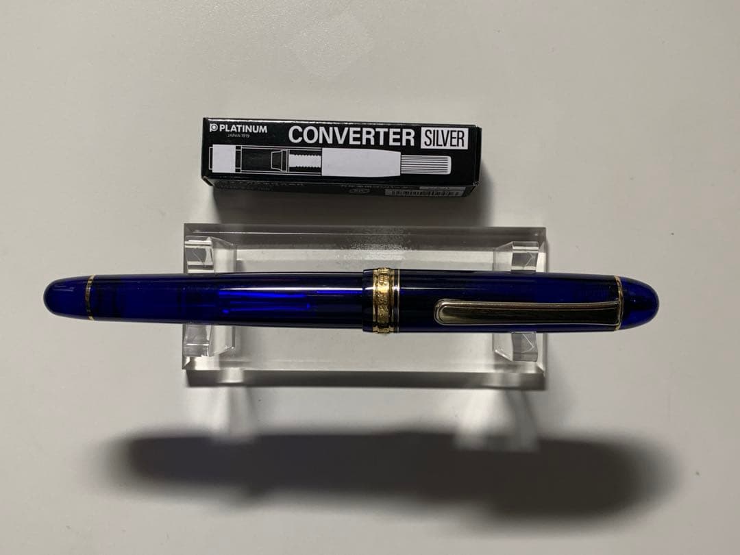 プラチナ万年筆創業100周年記念 #3776 センチュリーシャトルブルー 字幅M
