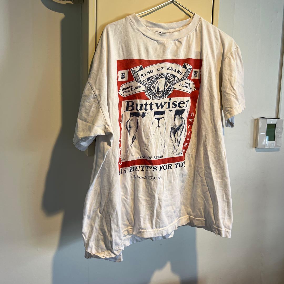 90s Buttwiser バドワイザー beer 山田レン着 Tシャツ エロ