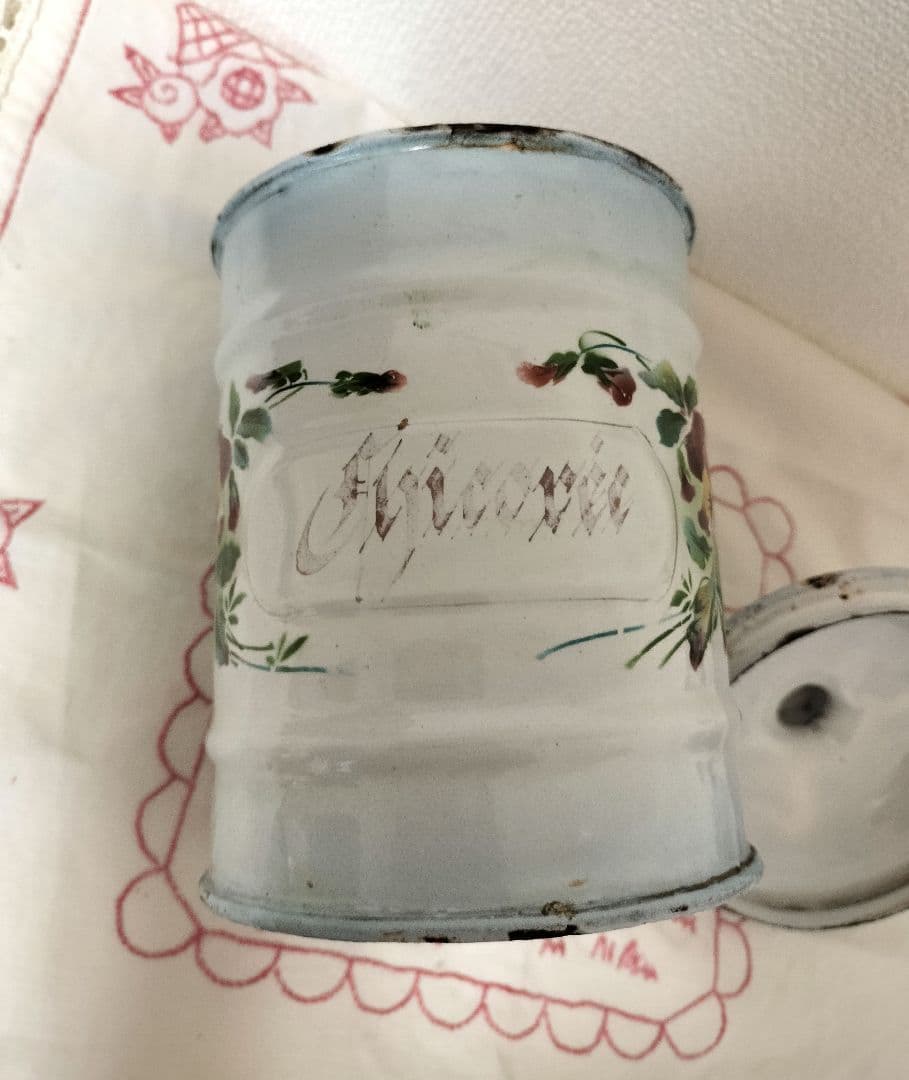 フランス JAPY ジャピー ホーロー キャニスター パンジー柄