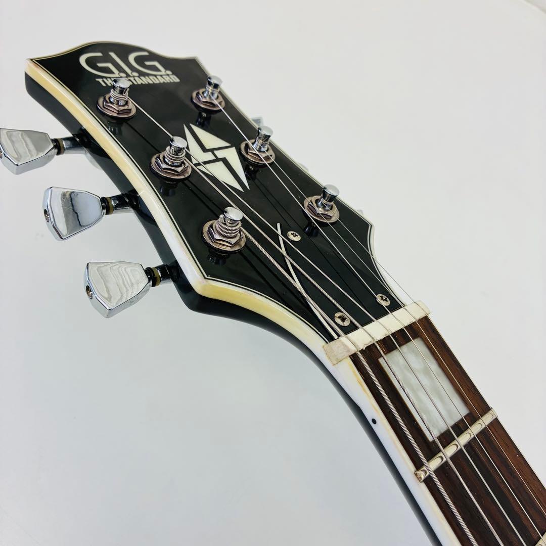 G.I.G レスポール カスタムタイプ ブラック ミラーピックガード