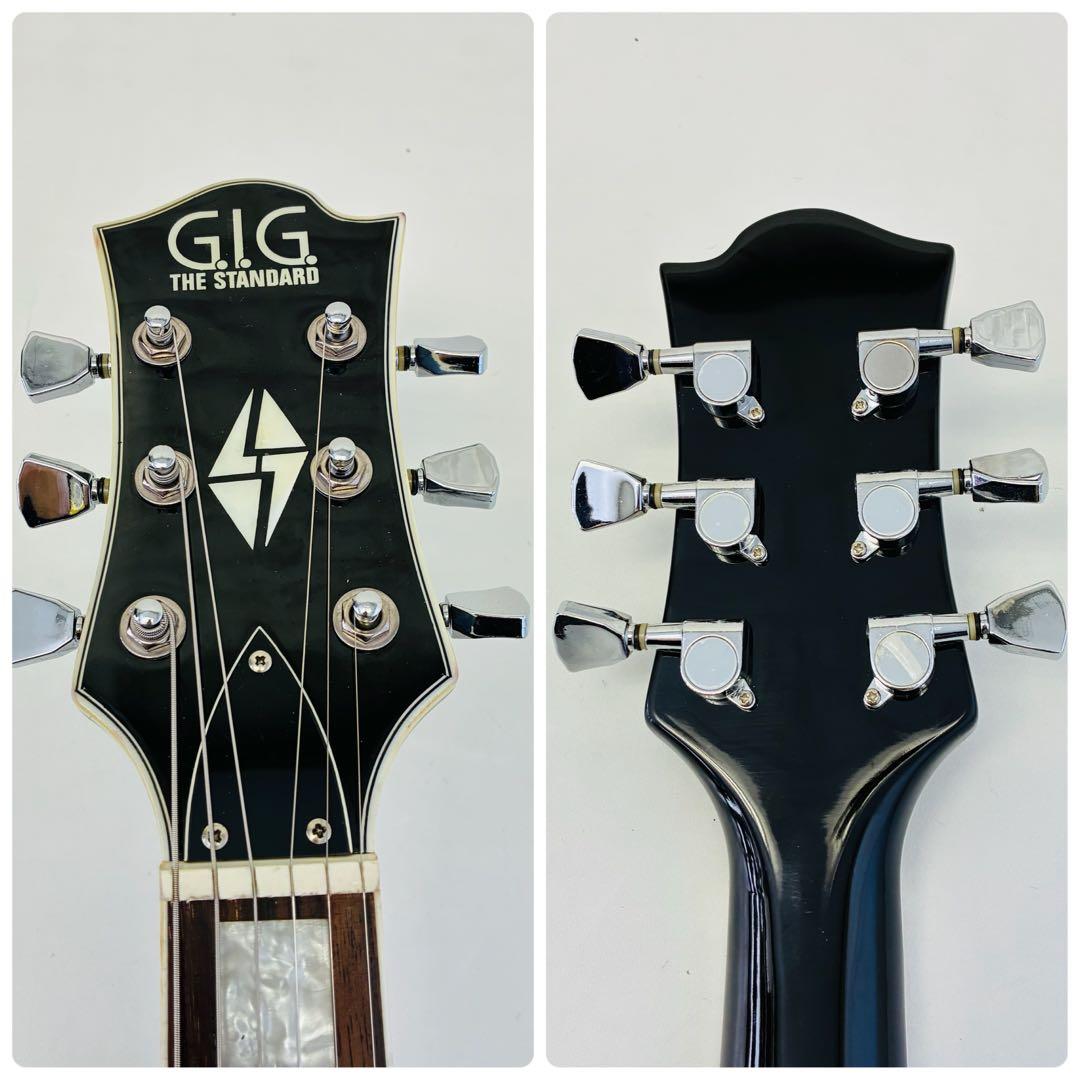 G.I.G レスポール カスタムタイプ ブラック ミラーピックガード