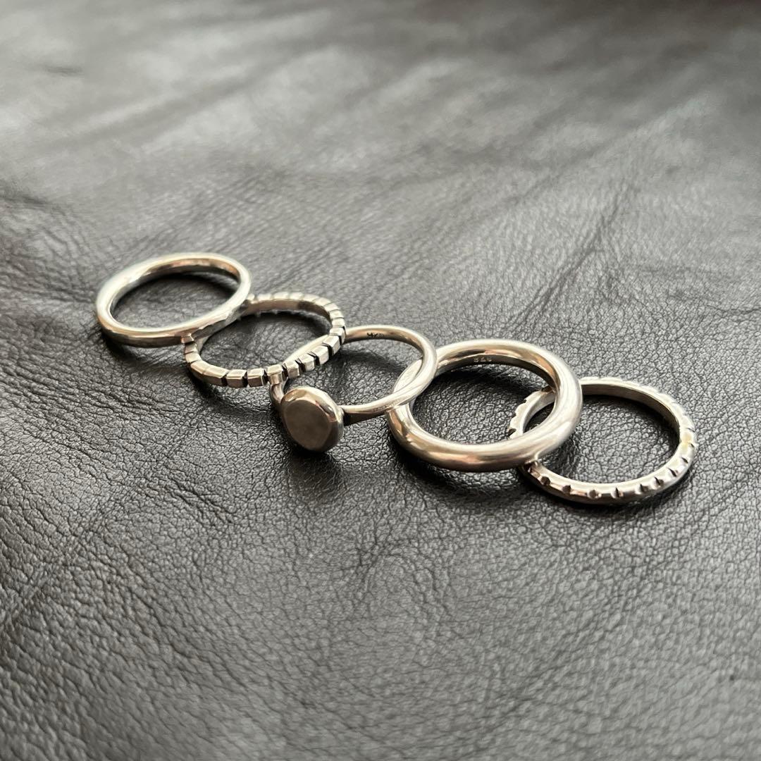 フランス　スターリング　シルバー　リング　ヴィンテージ　セット　ユーロ　925