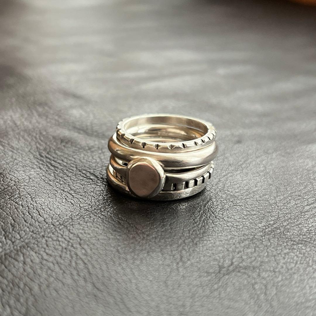 フランス　スターリング　シルバー　リング　ヴィンテージ　セット　ユーロ　925