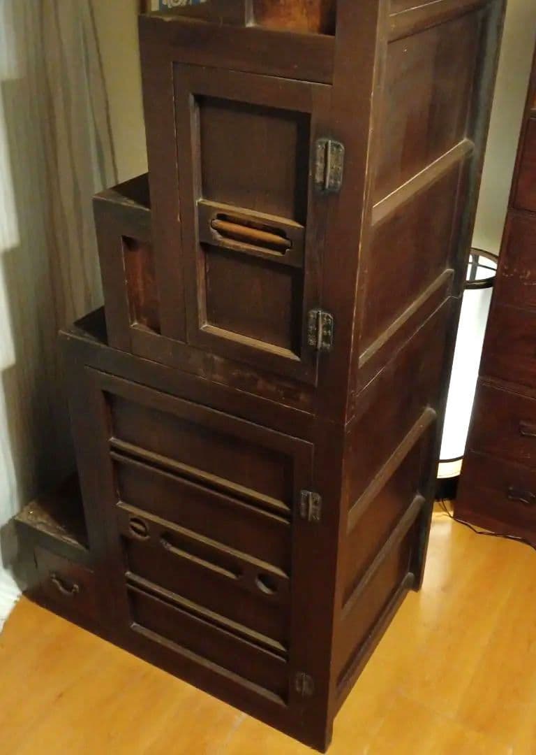 階段箪笥 和箪笥 キャビネット 水屋 船箪笥 アンティーク