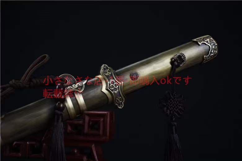 短冊模様鋼純銅装唐刀  武具 刀装具 日本刀 唐剣  模造刀·模擬刀  居合刀