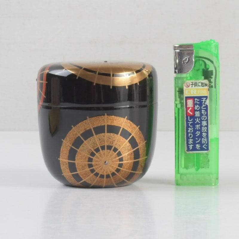 茶道具 山中塗 熊谷秀穂作 傘蒔絵 中棗 共箱 V 9489 - メルカリ